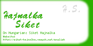 hajnalka siket business card